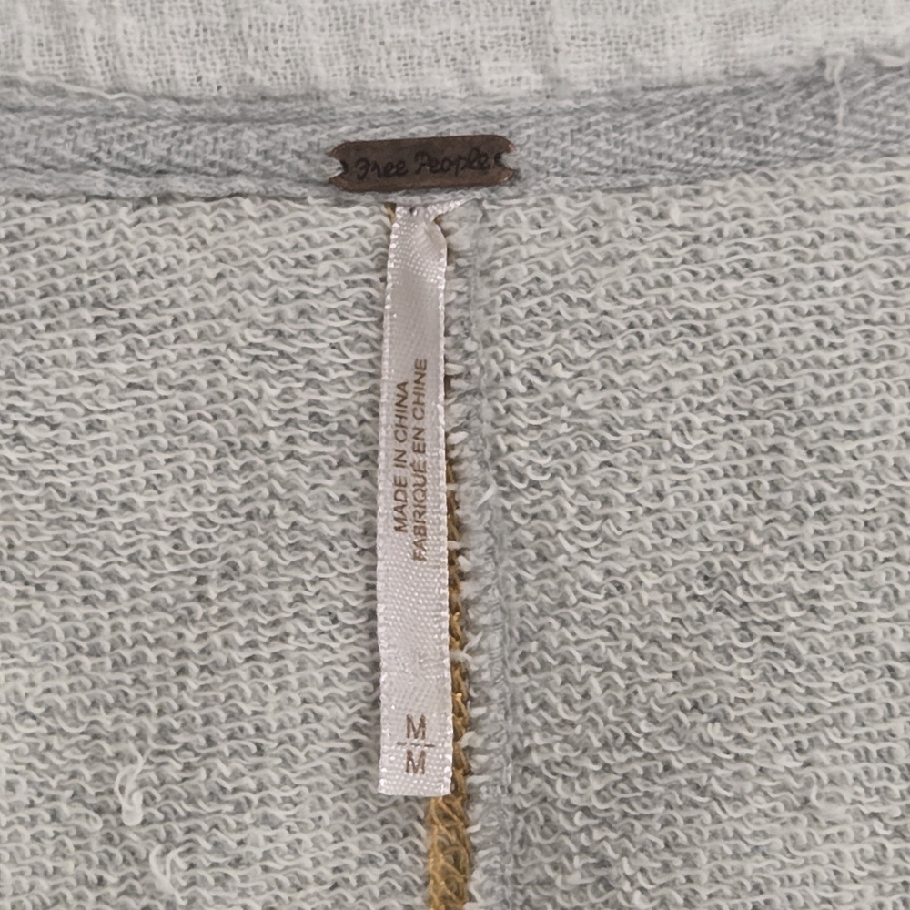 Free people Maxi Cardigan Sweatshirt Duster Jacket Grey Medium - Picture 6 of 6